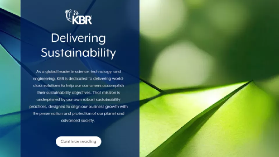 Delivering Sustainability - 2023 KBR Sustainability and Corporate Responsibility Report Supplement