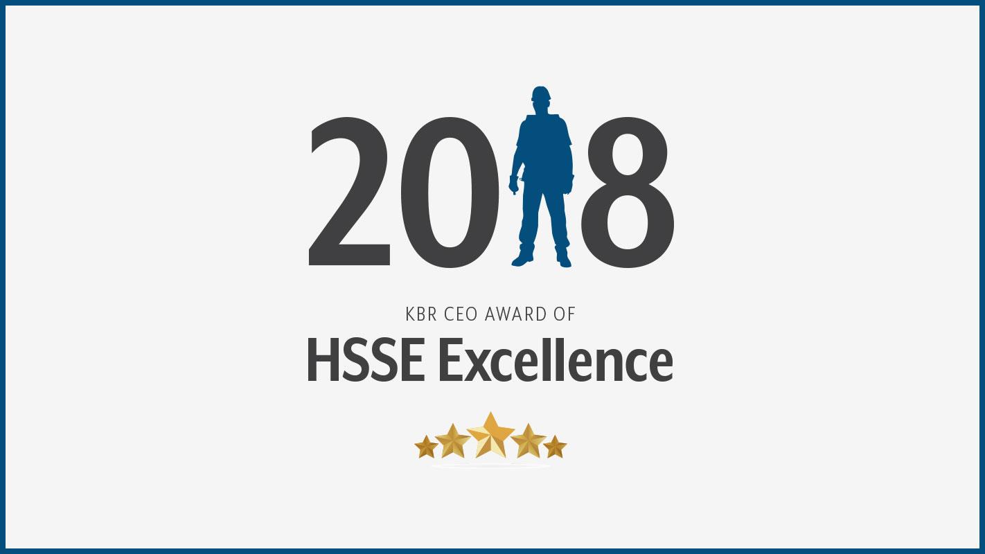 2018 KBR CEO Award for HSSE Excellence