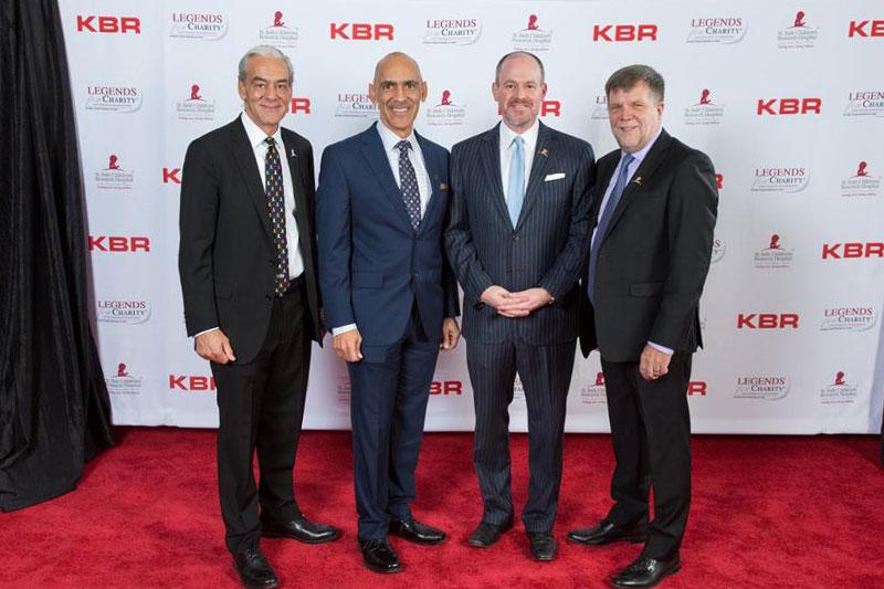 Rick Shadyac Tony Dungy Rich Eisen and Graham Hill at St Judes Legends for Charity event where KBR was the title sponsor