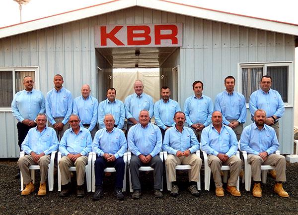 The KBR team at the Kerry Town Ebola Treatment Center